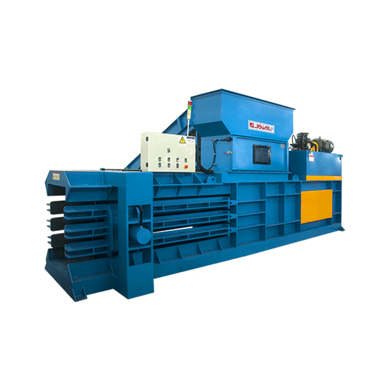 Horizontální poloautomatický hydraulický lis na odpadní papír